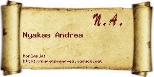 Nyakas Andrea névjegykártya